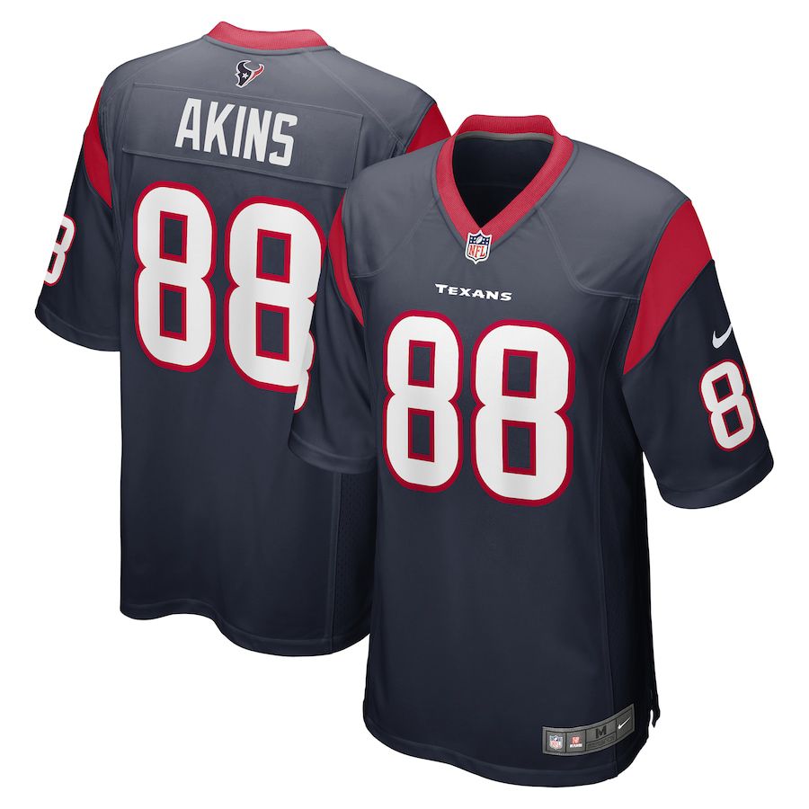 Men Houston Texans #88 Jordan Akins Nike Navy Game NFL Jersey